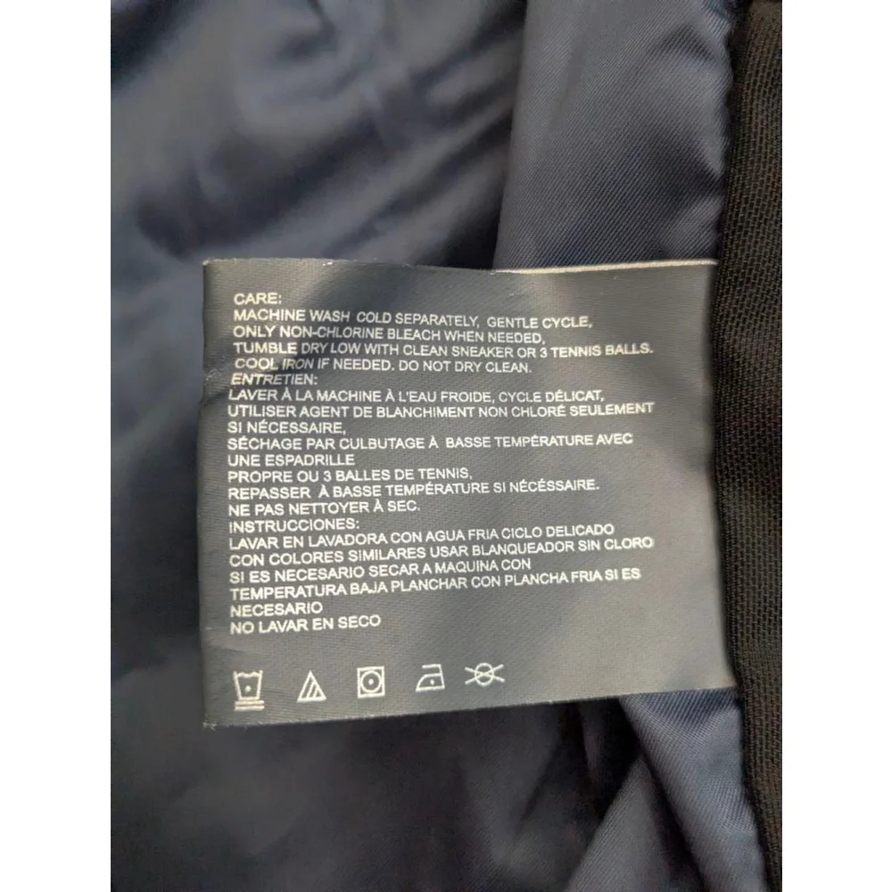 Nautica Grey Quilted Hooded Puffer Jacket Large